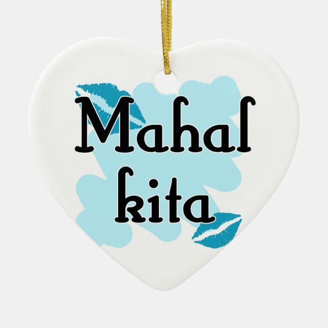 Mahal Kita - Liebe des Filipino I Sie Keramikornament (Vorne)