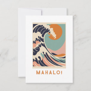 Mahalo carte de remerciements, Grande vague