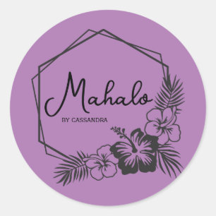 Mahalo danke Ihnen für Ihren personalisierbaren ha Runder Aufkleber