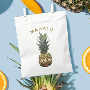 Mahalo Monogramm-tropische Geschenktütchen