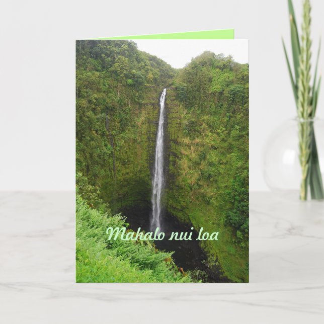 Mahalo Nui Loa, Hawaii, Akaka Fälle, Karte (Vorderseite)