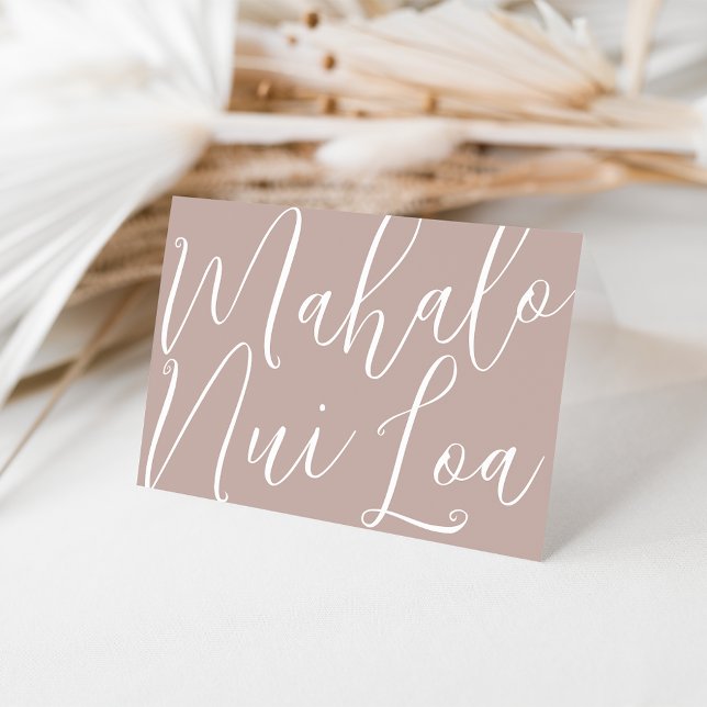 Mahalo Nui Loa | Hawaiisch Dankeskarte (Von Creator hochgeladen)