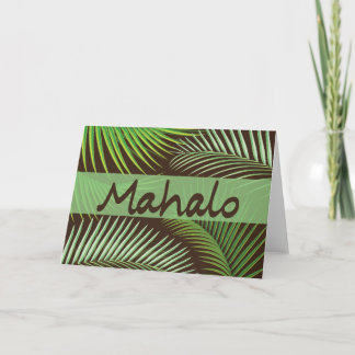 Mahalo Palm Frondcard Dankeskarte