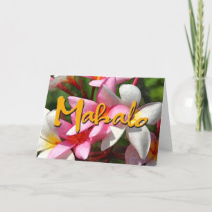 Mahalo Plumerias Dankeskarte