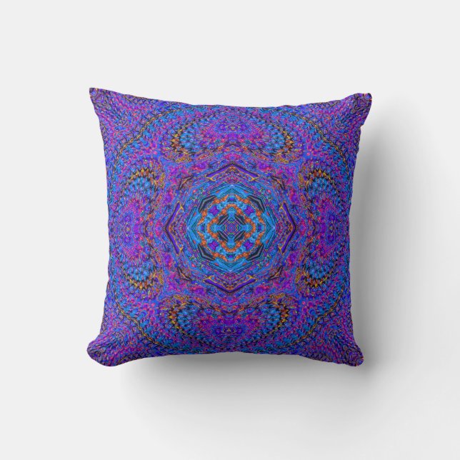 "Maharani" Indisch-Mandala-Ähnliches Kissen (Vorderseite)