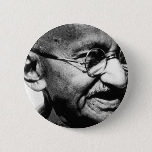 Mahatma Gandhi Button (Vorderseite)
