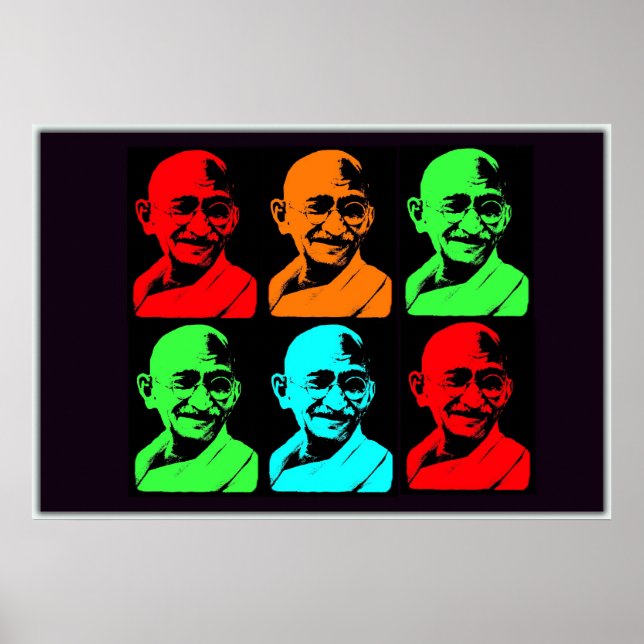 Mahatma Gandhi Collage Poster (Vorne)