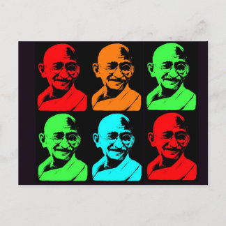 Mahatma Gandhi Collage Postkarte