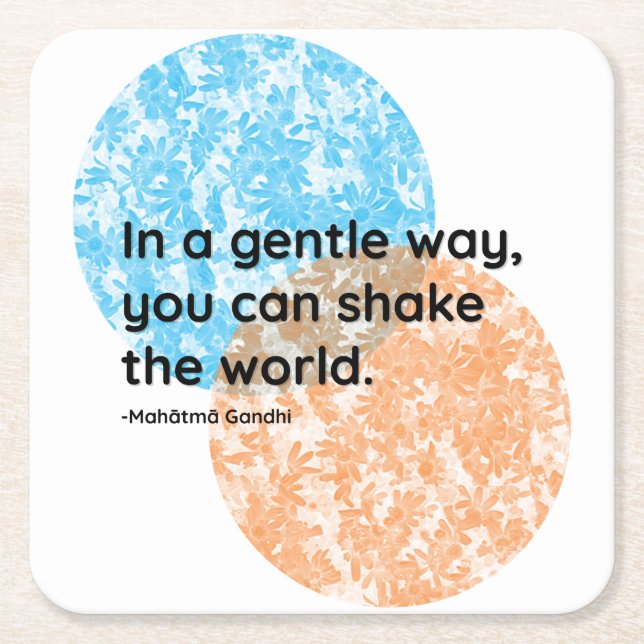 Mahatma Gandhi Gentle Quotes Rechteckiger Pappuntersetzer (Vorderseite)