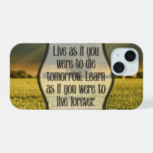 Mahatma Gandhi Inspiration Zitat "Live"