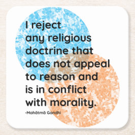 Mahatma Gandhi Moral und Religiuos Quotes Rechteckiger Pappuntersetzer