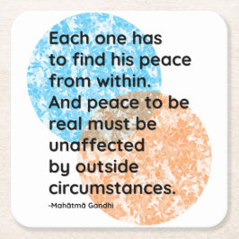 Mahatma Gandhi Peace Quotes Rechteckiger Pappuntersetzer