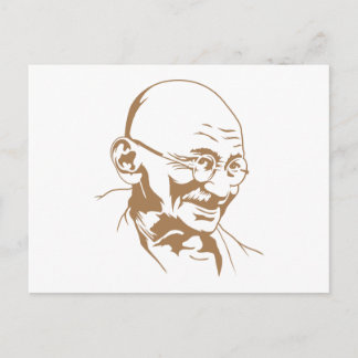 Mahatma Gandhi Portrait Postcard Postkarte