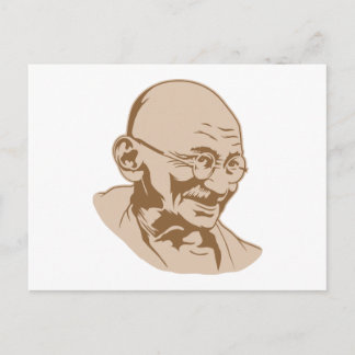 Mahatma Gandhi Portrait Postcard Postkarte