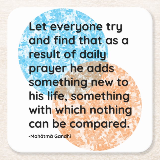 Mahatma Gandhi Prayer Life Quotes Rechteckiger Pappuntersetzer (Vorderseite)