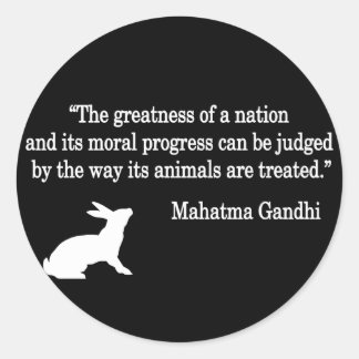 Mahatma Gandhi Quote Collection Runder Aufkleber