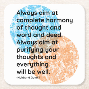 Mahatma Gandhi Quotes Rechteckiger Pappuntersetzer