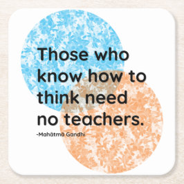 Mahatma Gandhi Think Quotes Rechteckiger Pappuntersetzer