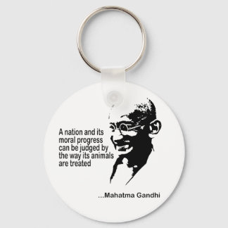 Mahatma Gandhi - Tierrechte Schlüsselanhänger