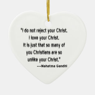Mahatma Gandhi über Christen Keramik Ornament