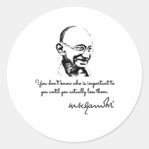 Mahatma Gandhi - Verlust Runder Aufkleber
