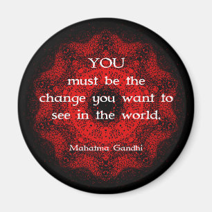 Mahatma Gandhi Wisdom Sprichwort über Maßnahmen Magnet