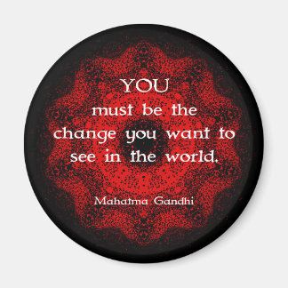 Mahatma Gandhi Wisdom Sprichwort über Maßnahmen Magnet