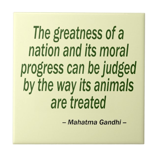 Mahatma Gandhi Zitat Fliese (Vorderseite)