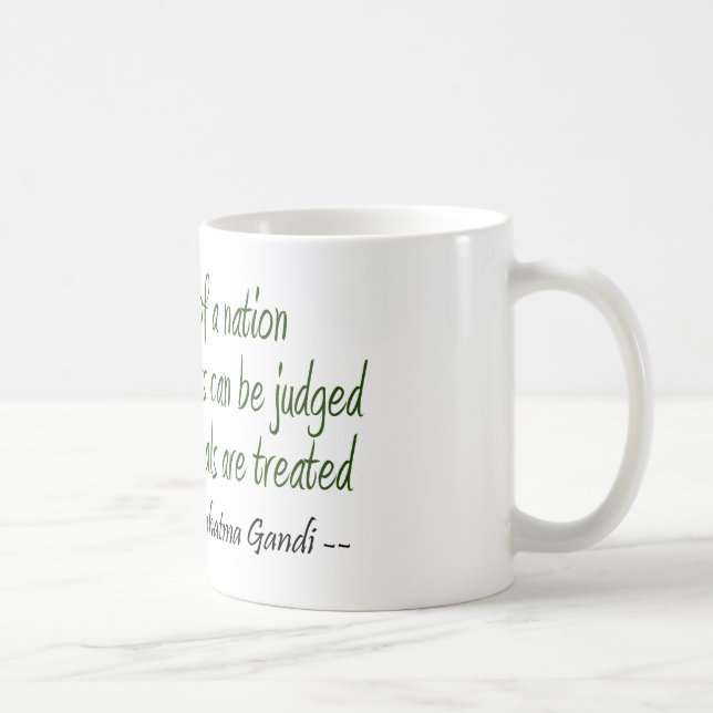 Mahatma Gandhi Zitat Kaffeetasse (Rechts)