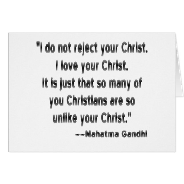 Mahatma Gandhi zu den Christen (Vorderseite (Horizontal))