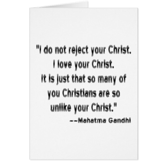Mahatma Gandhi zu den Christen (Vorne)