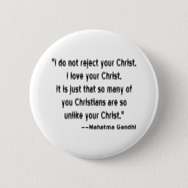 Mahatma Gandhi zu den Christen Button (Vorderseite)