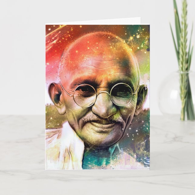 Mahatma- Gandhigruß-Karte Karte (Vorderseite)