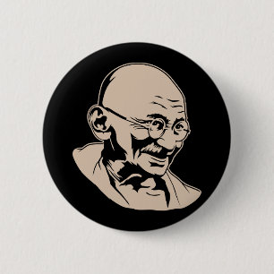 Mahatma- Gandhiporträt-Knopf Button