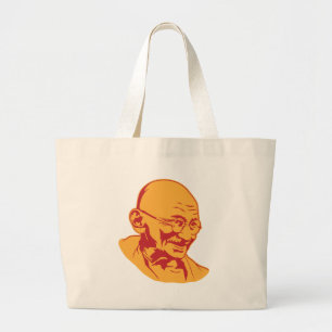 Mahatma- Gandhiporträt-Taschen-Tasche Jumbo Stoffbeutel