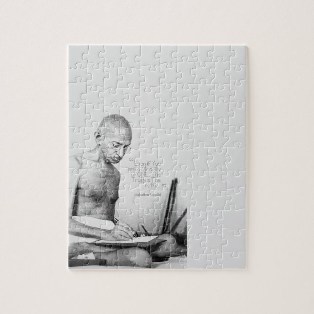 Mahatma- Gandhizitat, Minderheit von einer, (Vertikal)