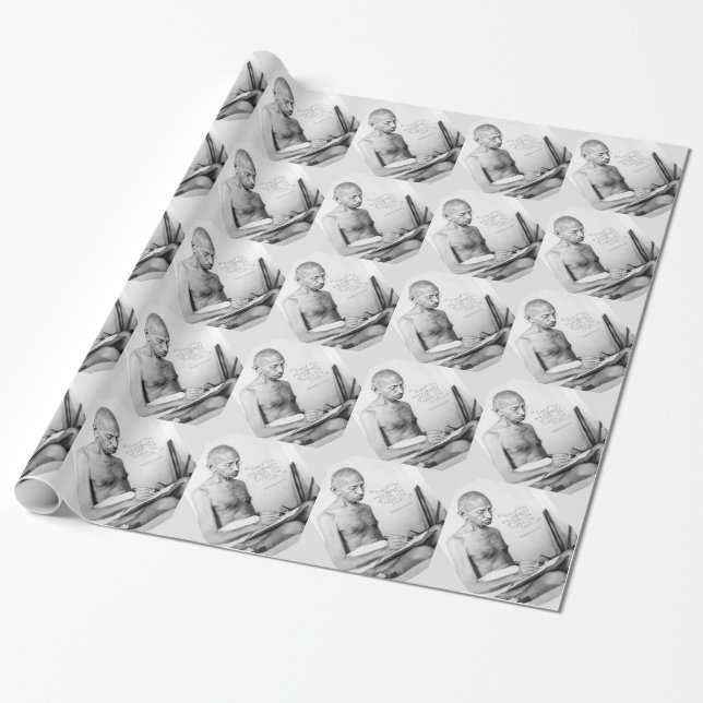 Mahatma- Gandhizitat, Minderheit von einer, Geschenkpapier (Ungerollt)