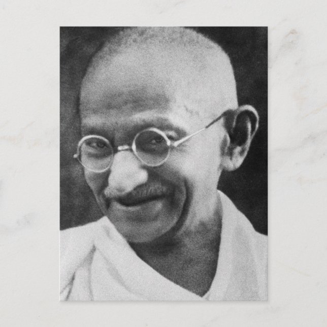 Mahatma Ghandi Portraitfotografie Postkarte (Vorderseite)