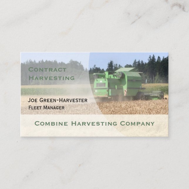 Mähdrescher-Visitenkarte Visitenkarte (Vorderseite)
