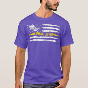 Mähdrescherfahrer I amerikanische Flagge Mähdresch T-Shirt
