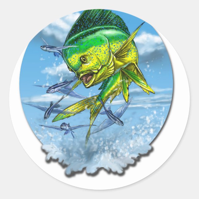 Mahi-1 Runder Aufkleber (Vorderseite)