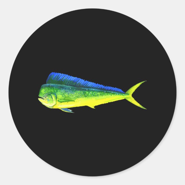 Mahi Fish Mahi Mahi Fischfang Lover Runder Aufkleber (Vorderseite)