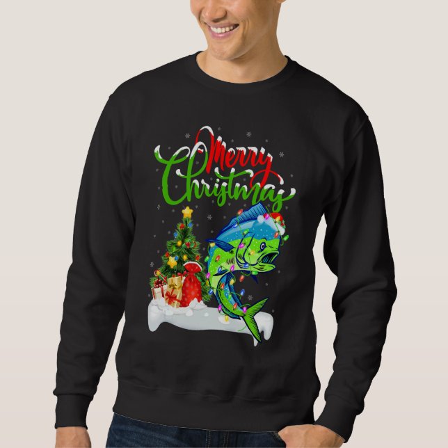 Mahi Mahi Fish   Xmas Decorations Mahi Mahi Christ Sweatshirt (Vorderseite)