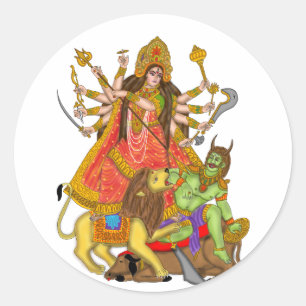 Mahishasur Mardini Durga Aufkleber