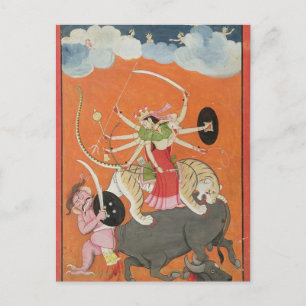 "Mahishasuramardini", aus dem "Devimahatmya Ma Postkarte