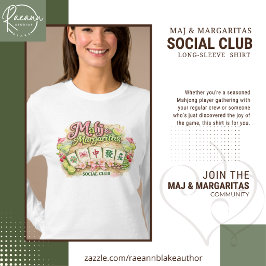 Mahj & Margaritas Social Club Damen Langarm-Shirt T-Shirt