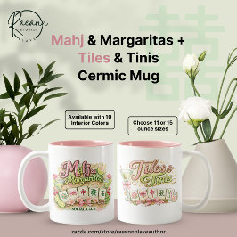 Mahj & Margaritas + Tiles & Tinis Keramikbecher Zweifarbige Tasse