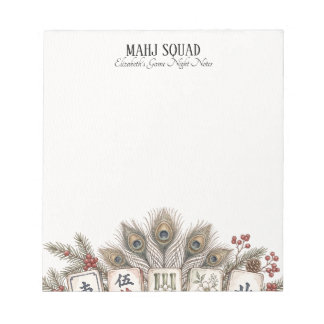 Mahj Squad Spielabend Notizen Weihnachtsgeschenk Notizblock
