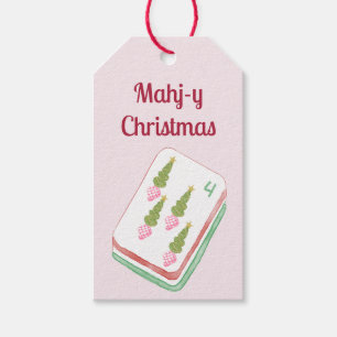 Mahj-y Christmas Topiary Mahjong Geschenkanhänger