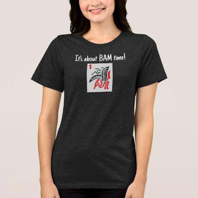 Mahjong Bam Time Tri-Blend  Shirt (Vorderseite)